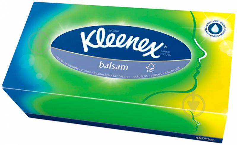 Серветки гігієнічні у коробці Kleenex Balsam 80 шт. - фото 2