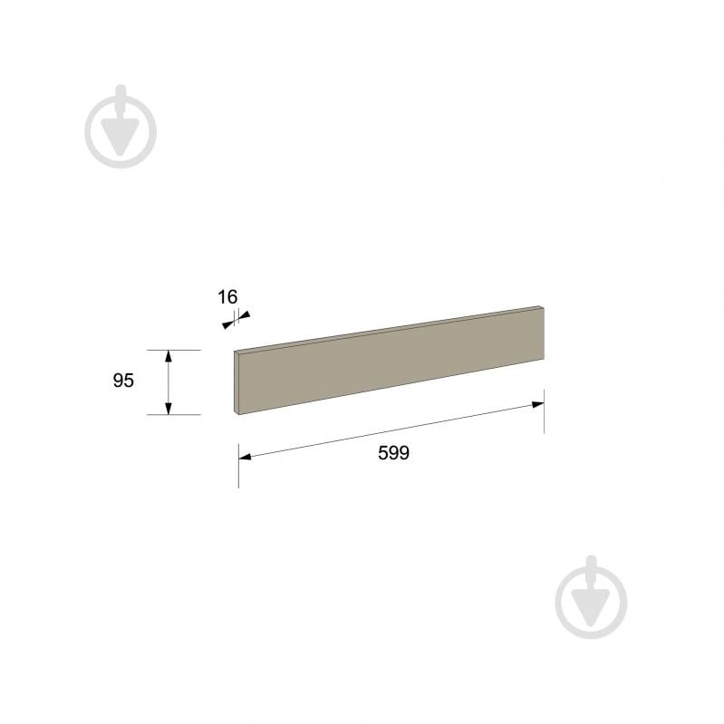 Цоколь для посудомоечной машины Алина сонома/латте 600х95 ЛДСП - фото 2