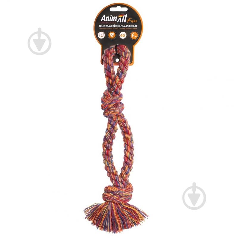 Игрушка для собак AnimAll Fun канат-кость двойная 36 см - фото 1