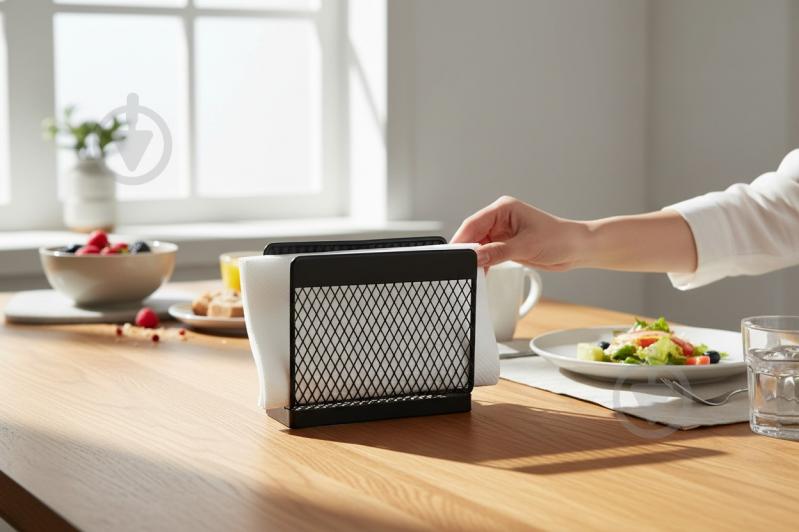 Салфетница Flamberg Premium Fernie 13,7х6х12 см черная - фото 7 Салфетница Flamberg Premium Fernie 13,7х6х12 см черная - фото 7