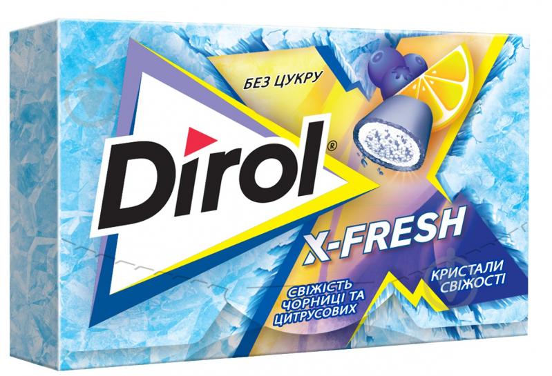 Жевательная резинка Dirol Дирол X-fresh Черника цитрус 18г - фото 1