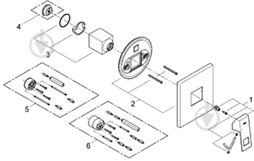 Змішувач для душу Grohe Eurocube 19898000 - фото 2