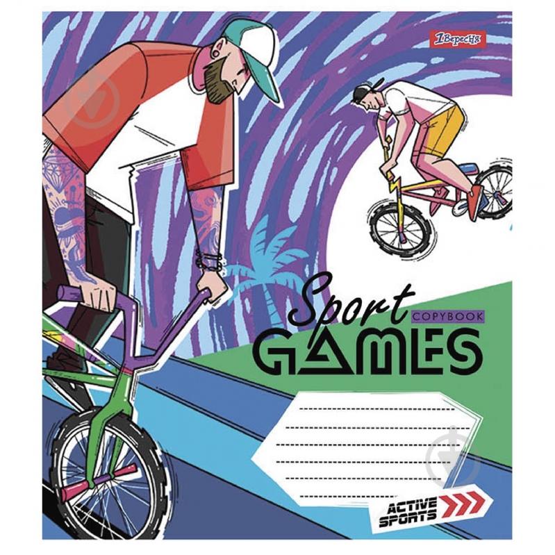 Зошит шкільний 24 аркуші клітинка Sport games (766624) 1 вересня - фото 2