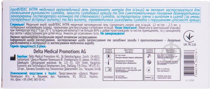 Профлекс Интра для инъекций 12 мг/мл в предварительно наполненном шприце гель 2,5 мл - фото 3