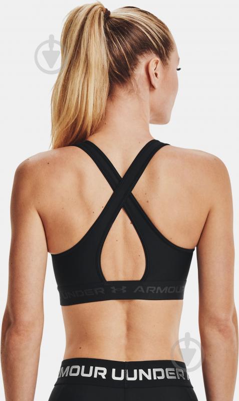 Бра Under Armour UA Crossback Mid Bra 1361034-001 р.S-M чорний - фото 2