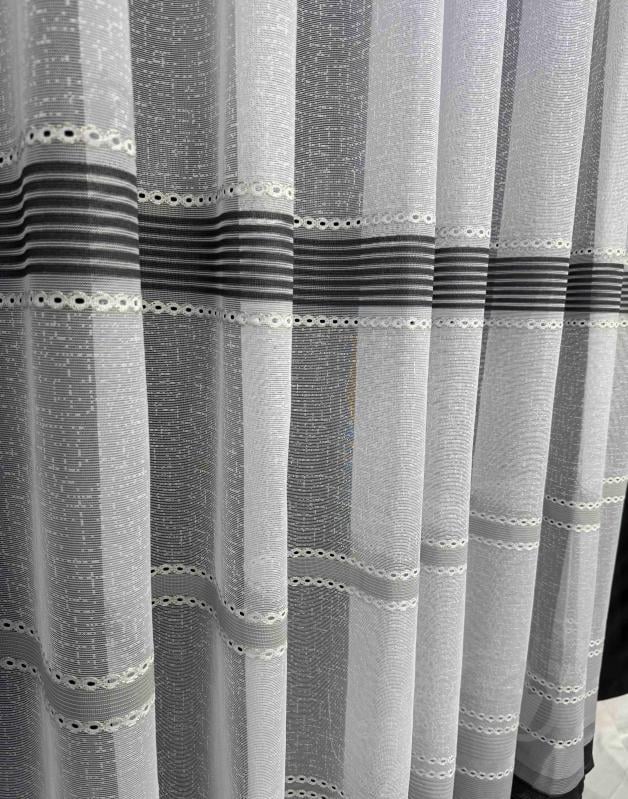 Тюль HX 14G 95473 300х270 см полоса серая Velvet House - фото 6