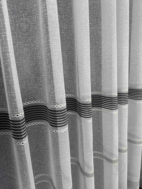 Тюль HX 14G 95473 300х270 см полоса серая Velvet House - фото 3