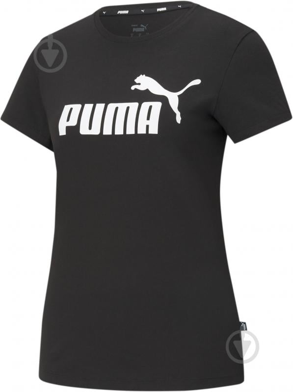 Футболка Puma ESS LOGO TEE PUMA BLACK 58677401 р.XS чорний - фото 1