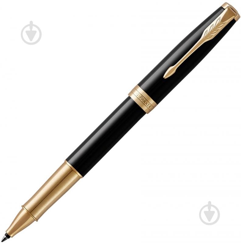 Ручка-роллер Parker Sonnet 17 Black Lacquer GT RB 86 022 - фото 1
