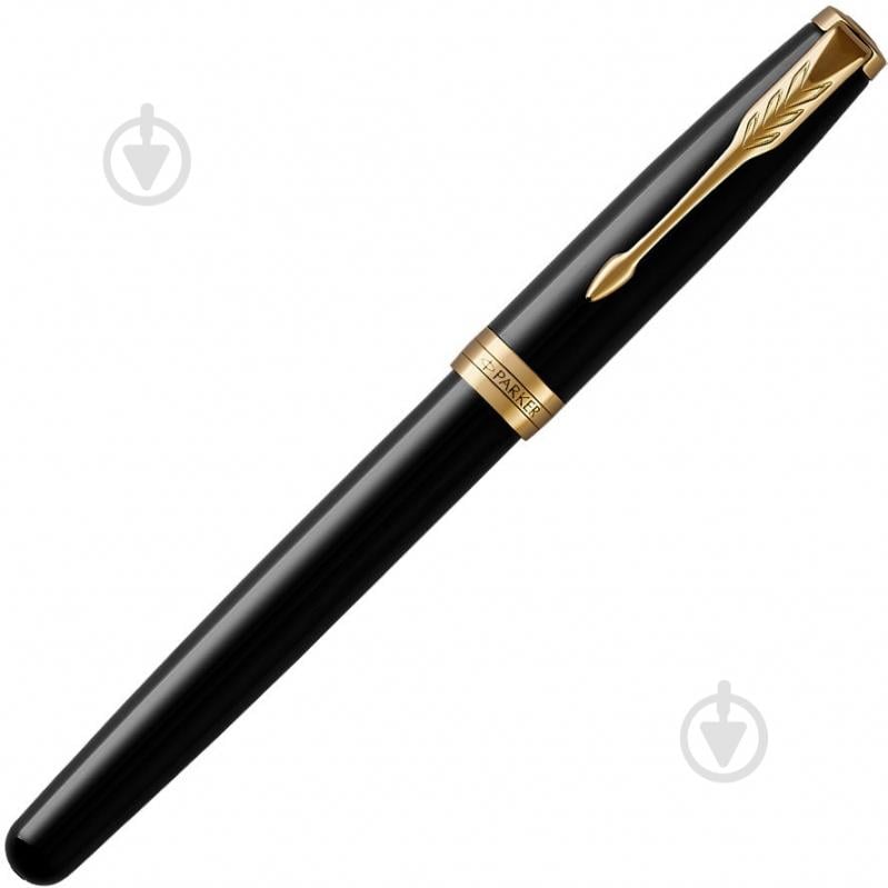 Ручка-роллер Parker Sonnet 17 Black Lacquer GT RB 86 022 - фото 2