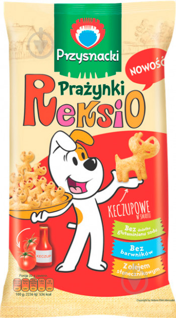 Снеки Przysnacki картопляні снеки Reksio зі смаком кетчупу 90 г - фото 1