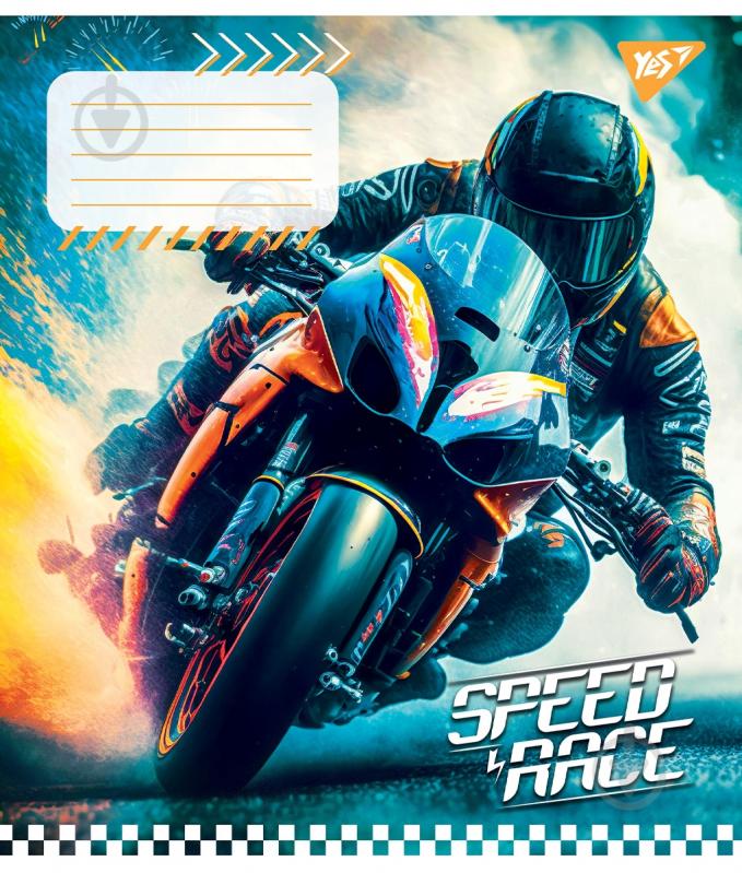 Зошит шкільний 24 аркуші клітинка Speed race (767293) YES - фото 2