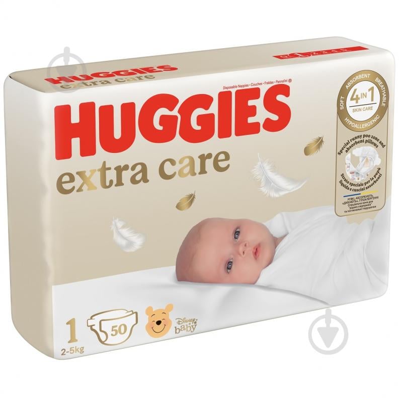 Підгузки Huggies Extra Care 1 2-5 кг 50 шт. - фото 2