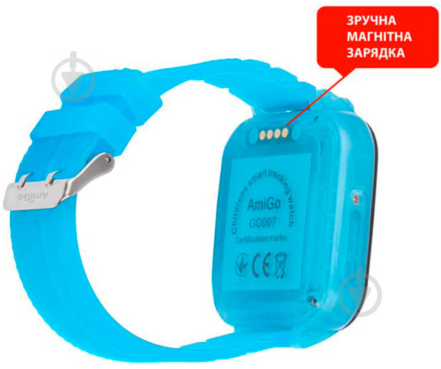 Смарт-часы AmiGo GO007 FLEXI GPS blue (871497) - фото 5