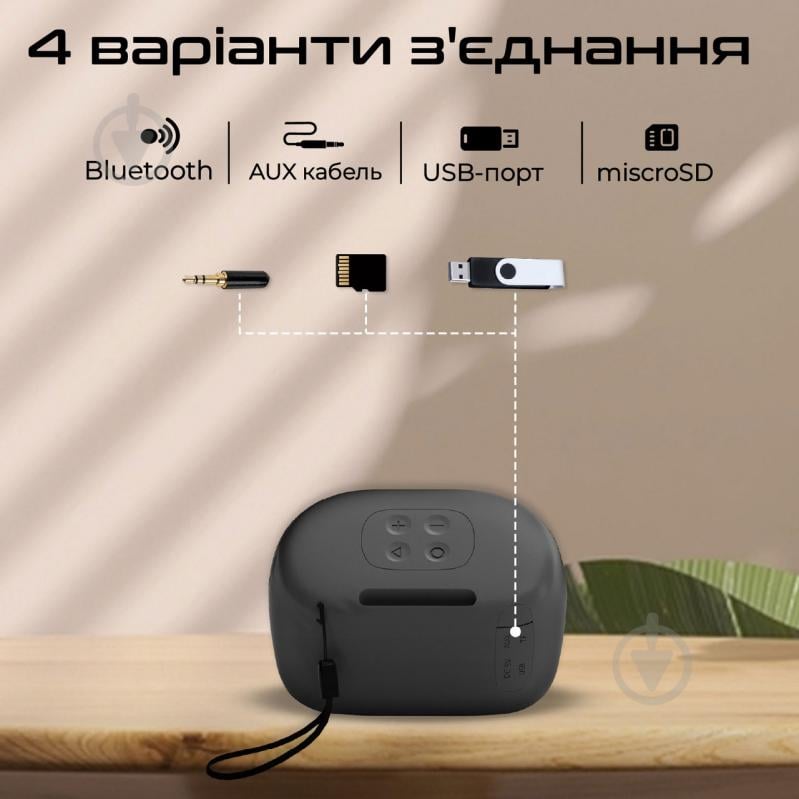 Портативна колонка Promate Mood 5Вт 1.0 black (mood.black) - фото 4