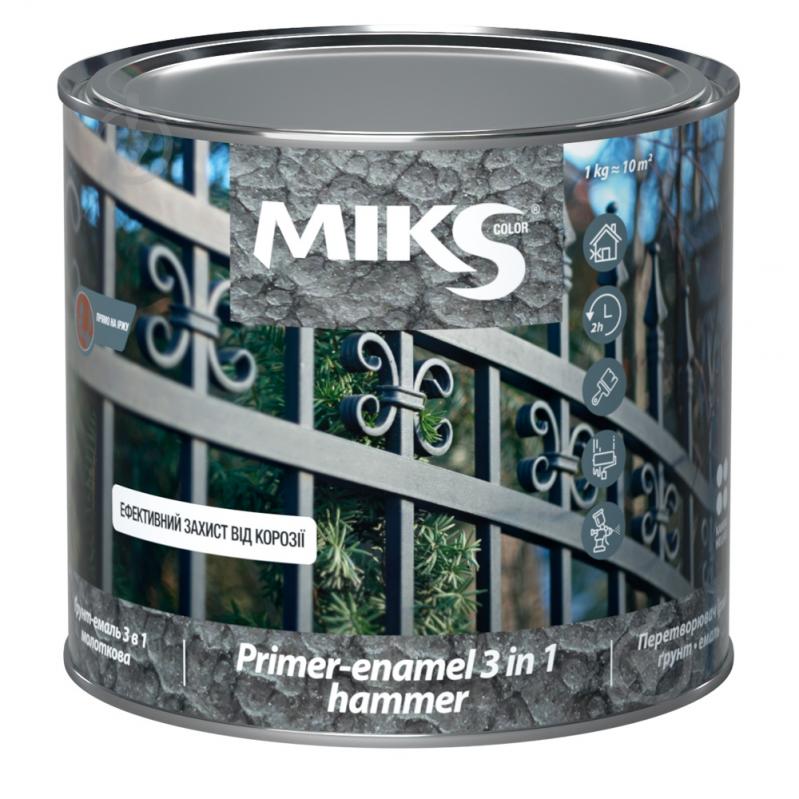 Ґрунт-емаль MIKS Color 3 в 1 молоткова мідь глянець 2 кг - фото 1