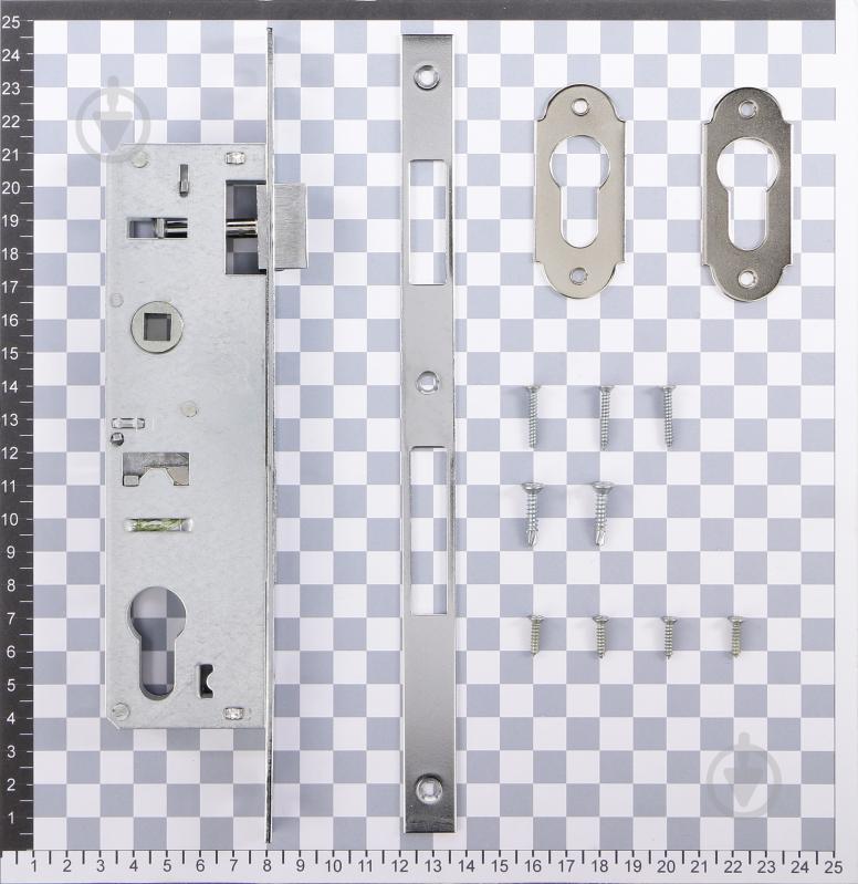 Дверной замок входной Kale 153 35 U без цилиндра никель - фото 3