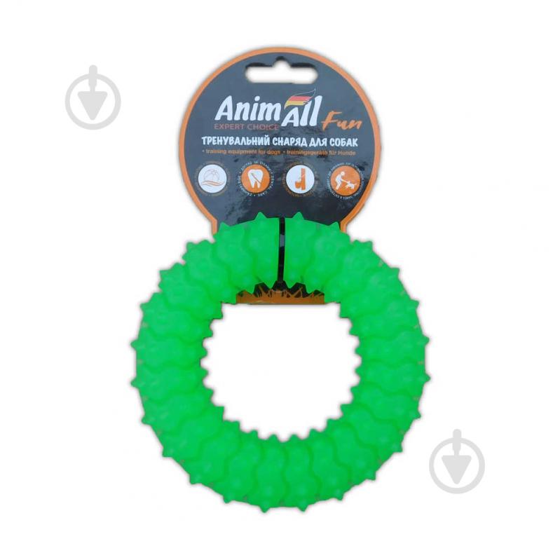 Кільце AnimAll Fun з шипами зелене 12 см - фото 1