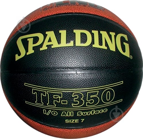 Баскетбольный мяч Spalding TF–350 76309Z р. 7 черный с оранжевым - фото 1