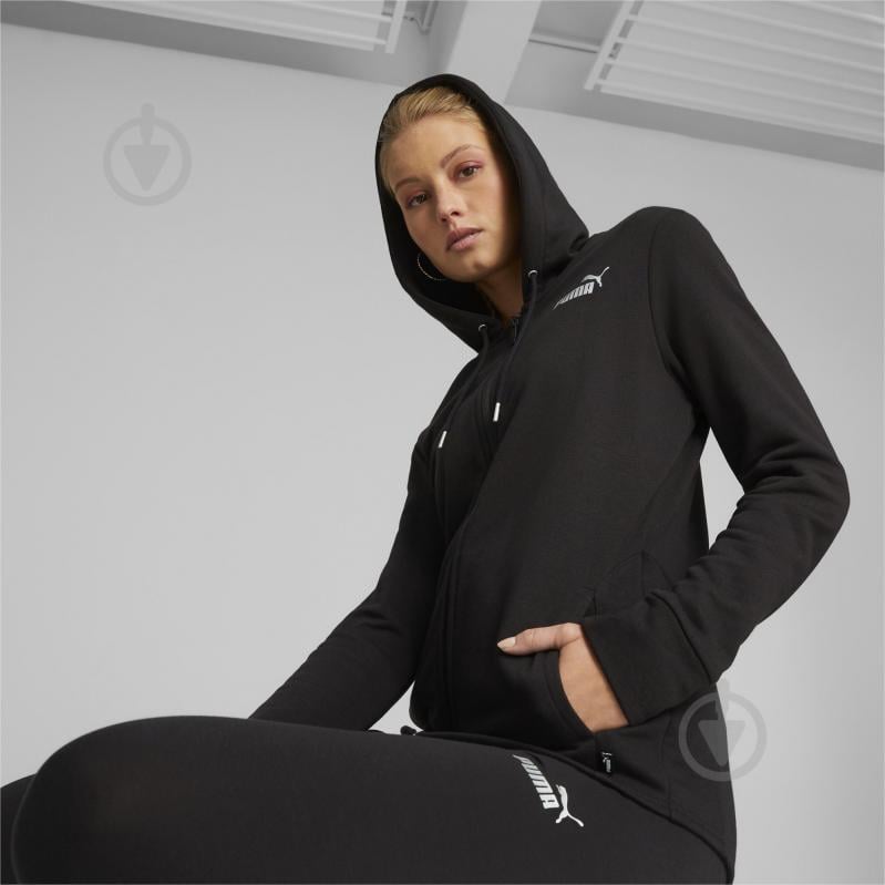 Спортивный костюм Puma METALLIC TRACKSUIT TR PUMA BLACK 67370101 р.S черный - фото 4