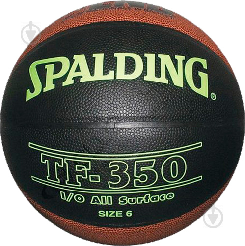 Баскетбольный мяч Spalding TF–350 LNB 76319Z р. 6 черный с оранжевым - фото 1