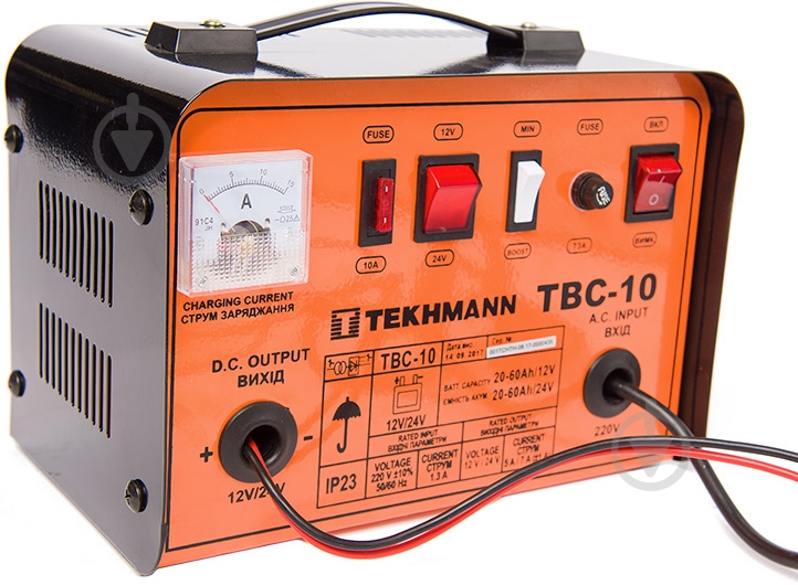 Зарядний пристрій трансформаторний Tekhmann TBC-10 5 А 60 А/ч (844134) - фото 1