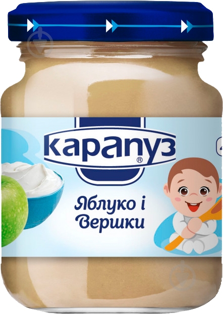 Пюре Карапуз яблоко, сливки 125г - фото 1