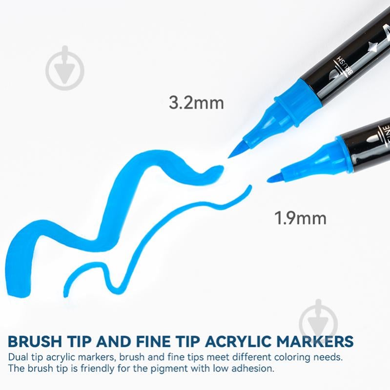 Набір маркерів акрилових Arrtx AACM-03-32 32 кольори LC302802 - фото 5