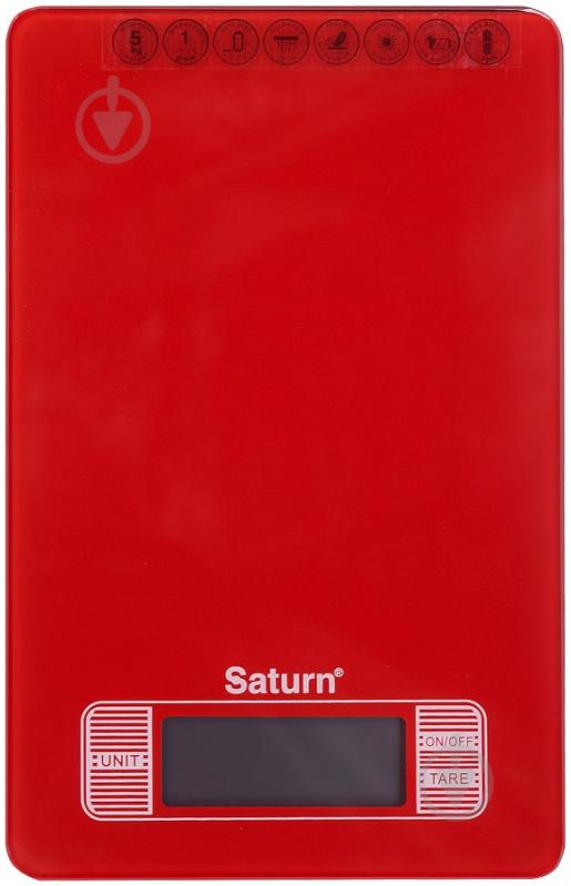 Ваги кухонні Saturn ST-KS7235 red - фото 1