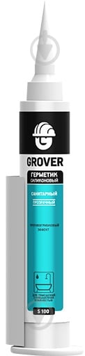 Герметик силіконовий Grover S100 прозорий 300 мл 0,3 кг - фото 1