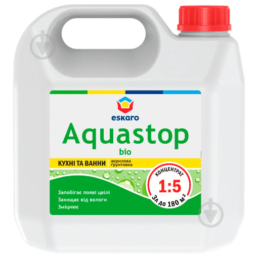 Ґрунтовка фунгіцидна Eskaro Aquastop Bio Антицвілева 3 л - фото 1