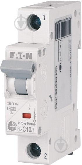 Автоматический выключатель Eaton 1п 10A HL-C10/1 4,5kA 194729 - фото 1