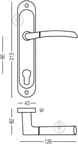 Ручка на планке Linde a-1210-85 85 мм старая бронза - фото 4