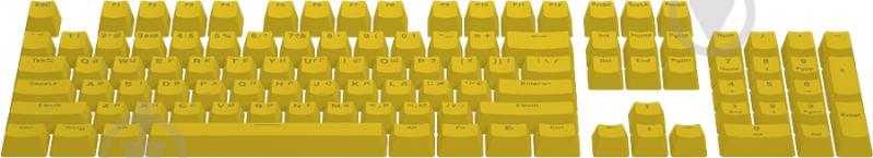 Набор кейкапов Hator PBT Ukr/Eng/Ru желтый (HTS-139) - фото 2 Набор кейкапов Hator PBT Ukr/Eng/Ru желтый (HTS-139) - фото 2