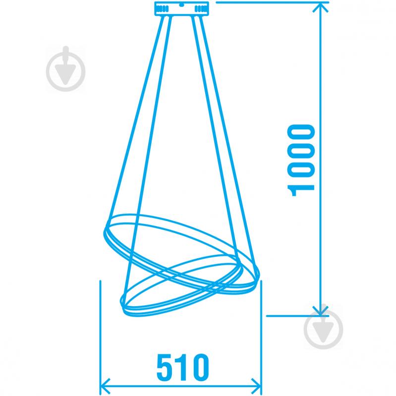 Підвіс Victoria Lighting LED 100 Вт чорний Jump/SP2 black - фото 2