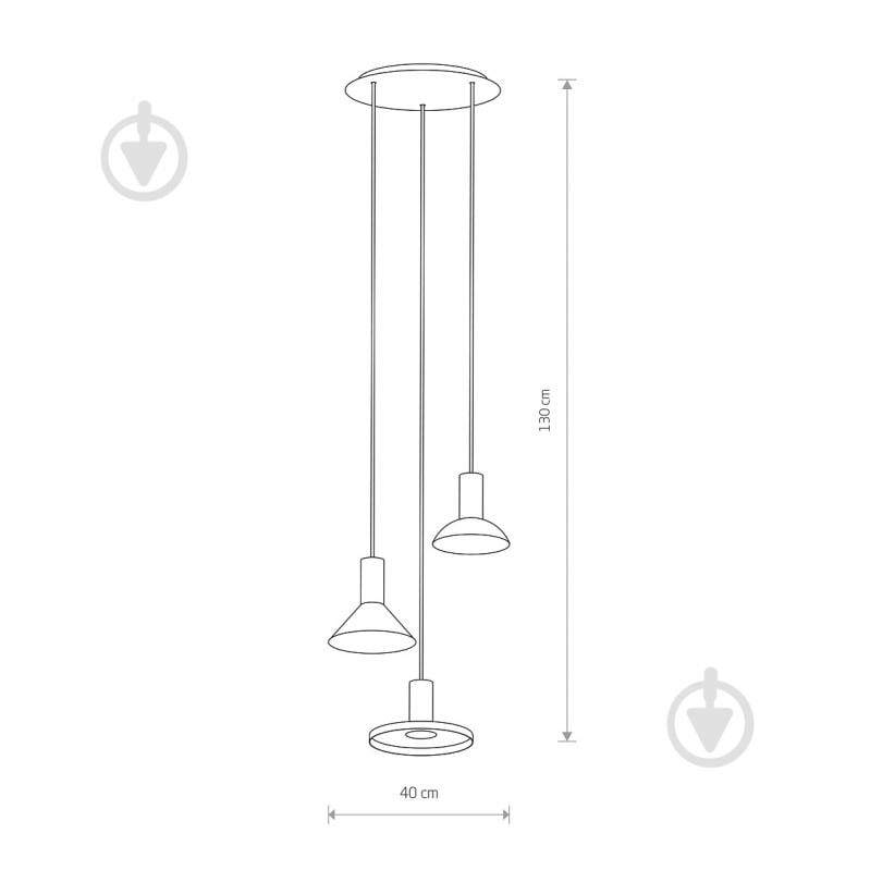 Подвес Nowodvorski 3x10 Вт GU10 черный 10905 - фото 2