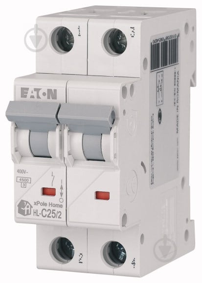 Автоматический выключатель Eaton 2п 25A HL-C25/2 4,5kA 194773 - фото 1