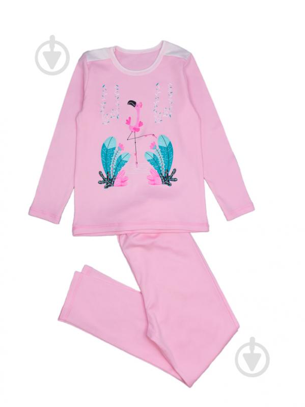 Пижама для девочек Luna Kids трикотажная Фламинго р.92-98 розовый - фото 1