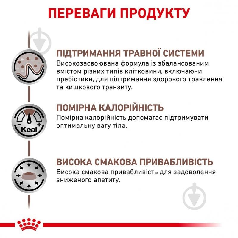 Корм сухий для котів Royal Canin Gastrointestinal Moderate Calorie + 4 пауча (11532) 2 кг - фото 4 Корм сухий для котів Royal Canin Gastrointestinal Moderate Calorie + 4 пауча (11532) 2 кг - фото 4