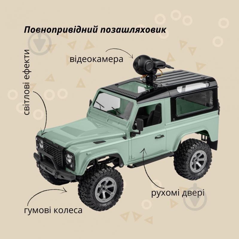 Автомобіль на р/к OTAMANKO Повнопривідний позашляховик 4х4 з камерою зелений 1:16 532.01.41 - фото 2