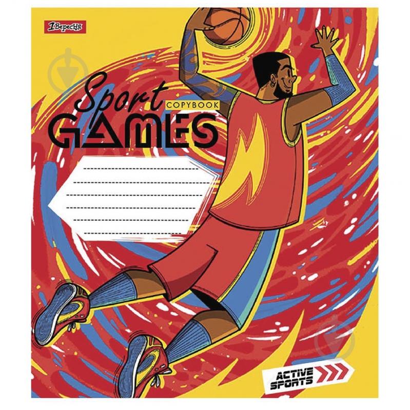 Тетрадь школьная 36 листов клетка Sport games (766674) 1 вересня - фото 1