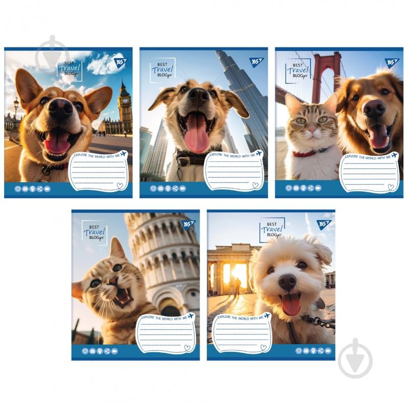 Тетрадь школьная 36 листов клетка Best travel blogger (767060) YES - фото 1