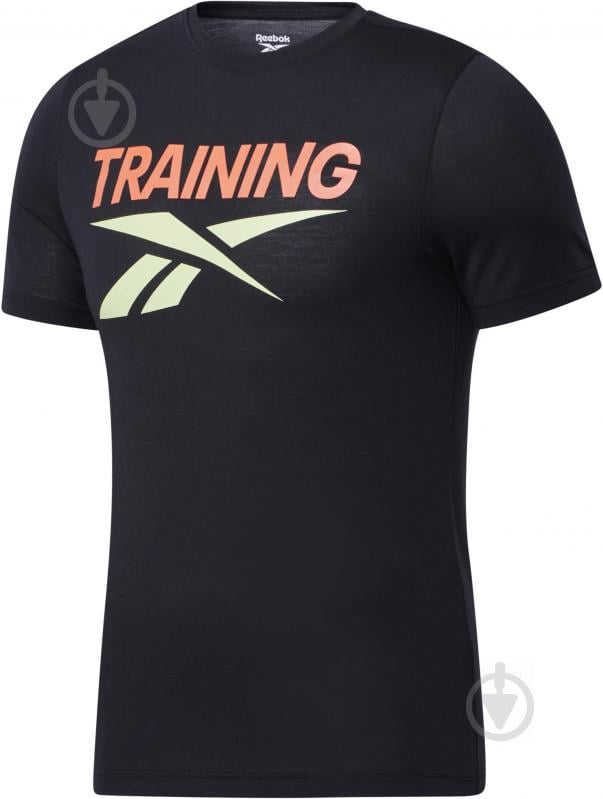 Футболка Reebok REEBOK TRAINING TEE GI8399 р.M черный - фото 2