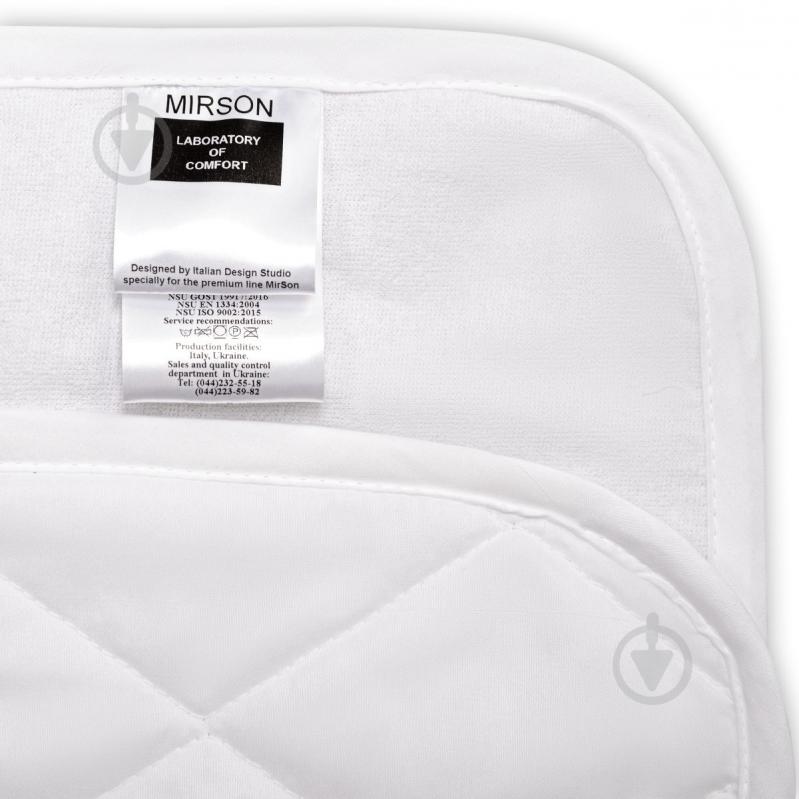 Наматрацник шовковий MirSon Silk двосторонній 296 водонепроникний з резинкою у кутах 26х120x190 см - фото 3