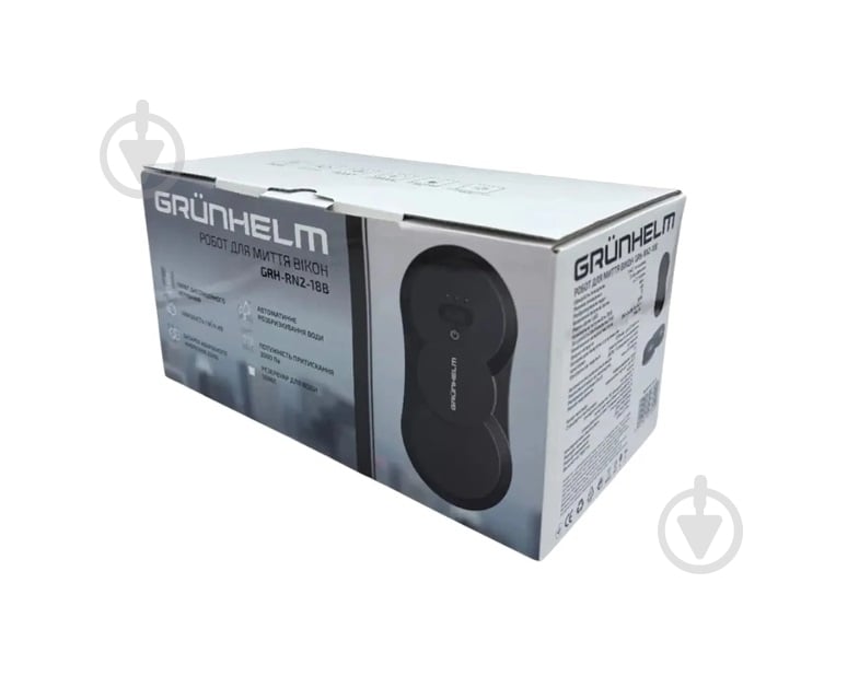 ВИТРИНА! Робот-мойщик окон Grunhelm GRH-RN2-18B black - фото 4