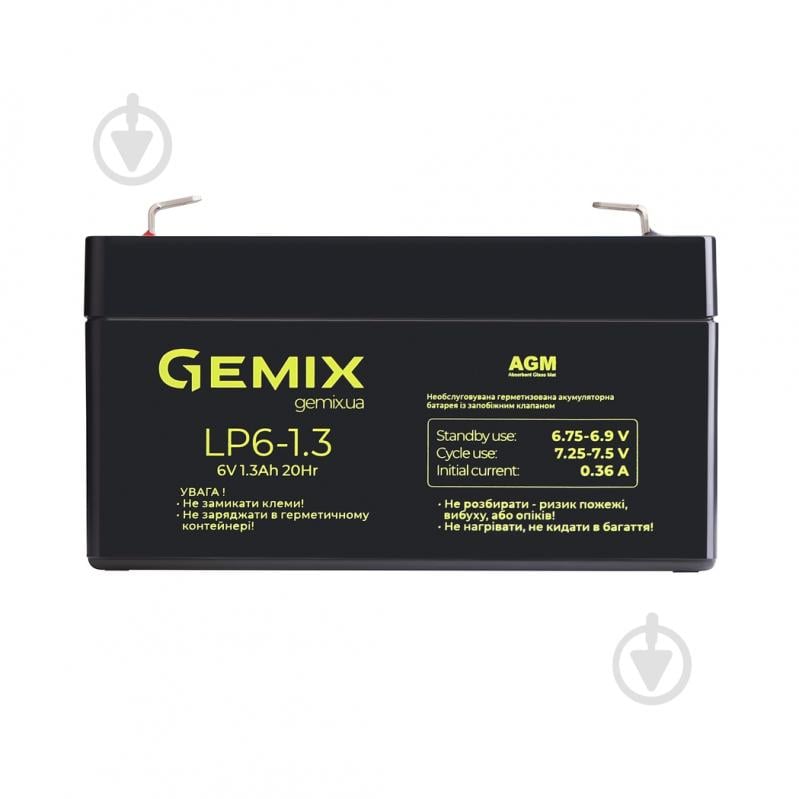 Батарея акумуляторна Gemix LP6-1.3 - фото 1 Батарея акумуляторна Gemix LP6-1.3 - фото 1