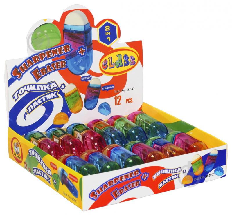 Точилка с контейнером и ластиком (04060100) CLASS - фото 2