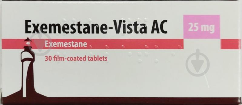 Екземестан-віста АС вкриті плівковою оболонкою №30 (10х3) таблетки 25 мг - фото 1