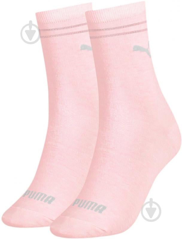 Шкарпетки Puma PUMA WOMEN SOCK 2P PINK 90795704 р.39-42 рожевий 2 пари шт. - фото 1