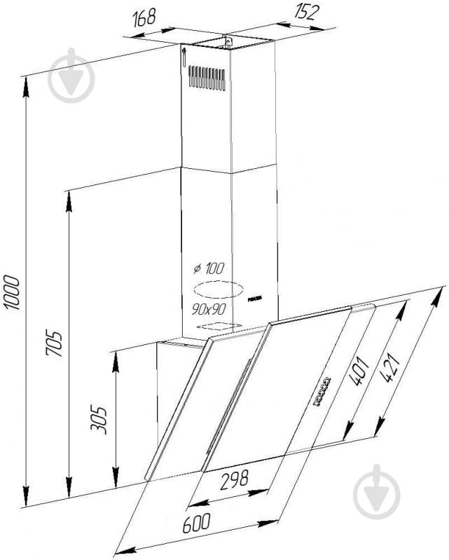 Вытяжка Pyramida KZ 60 BL - фото 10